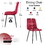 Mid Century Modern Wine Velvet Dining Chairs Set of 2 for Kitchen, Living Room W1164126233