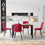 Mid Century Modern Wine Velvet Dining Chairs Set of 2 for Kitchen, Living Room W1164126233