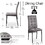 Grey Velvet High Back Nordic Dining Chair Modern Fabric Chair with Black Legs, Set of 2 W116465077