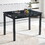 Black Ceramic Modern Rectangular Expandable Dining Room Table for Space-Saving Kitchen Small Space -Table Leg W1164S00005