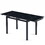 Black Ceramic Modern Rectangular Expandable Dining Room Table for Space-Saving Kitchen Small Space -Table Leg W1164S00005