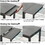 Grey Ceramic Modern Rectangular Expandable Dining Room Table for Space-Saving Kitchen Small Space -Table Top W1164S00006