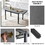 Grey Ceramic Modern Rectangular Expandable Dining Room Table for Space-Saving Kitchen Small Space -Table Top W1164S00006