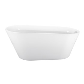65" 100% Acrylic Freestanding Bathtub, Contemporary Soaking Tub, White Bathtub W116647765