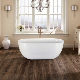 67" 100% Acrylic Freestanding Bathtub, Contemporary Soaking Tub, white Bathtub W116647884