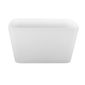 47" 100% Acrylic Freestanding Bathtub, Contemporary Soaking Tub, white bathtub W116682939