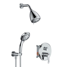 Large Amount of water Multi Function Shower Head - Shower System, 9-Function Hand Shower, Simple Style, Filter Shower, Chrome