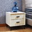 Modern Nightstand with 2 Drawers, Night Stand with PU Leather and Hardware Legs, End Table, Bedside Cabinet for Living Room/Bedroom (Beige) W1168114611