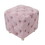 Pink Modern Velvet Upholstered Ottoman, Exquisite Small End Table, Soft Foot Stool,Dressing Makeup Chair, Comfortable Seat for Living Room, Bedroom, Entrance W1170103513