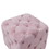 Pink Modern Velvet Upholstered Ottoman, Exquisite Small End Table, Soft Foot Stool,Dressing Makeup Chair, Comfortable Seat for Living Room, Bedroom, Entrance W1170103513