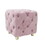 Pink Modern Velvet Upholstered Ottoman, Exquisite Small End Table, Soft Foot Stool,Dressing Makeup Chair, Comfortable Seat for Living Room, Bedroom, Entrance W1170103513