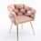 Luxury modern simple leisure velvet single sofa chair bedroom lazy person household dresser stool manicure table back chair pink W117067860