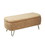 Camel Storage Ottoman Bench for End of Bed Gold Legs, Modern Camel Faux Fur Entryway Bench Upholstered Padded with Storage for Living Room Bedroom W117082031