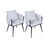 Beige Modern Velvet Dining Chairs Set of 2 Hand Weaving Accent Chairs Living Room Chairs Upholstered Side Chair with Black Metal Legs for Dining Room Kitchen Vanity Living Room W117094445