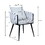 Beige Modern Velvet Dining Chairs Set of 2 Hand Weaving Accent Chairs Living Room Chairs Upholstered Side Chair with Black Metal Legs for Dining Room Kitchen Vanity Living Room W117094445