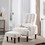 Redde Boo Brand Living Room Cream White Recliner Soft Cozy Sofa Chair with Ottoman W1183S00001