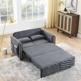Luxury 3-in-1 Convertible Sleeper Sofa Bed Couch, 55
