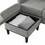Upholstered Sectional Sofa Couch, L Shaped Couch with Storage Reversible Ottoman Bench 3 Seater for Living Room, Apartment, Compact Spaces, Fabric Light Gray W1191126332
