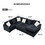 113 inches U Shape Sleeper Sofa Bed with Luxury Fabric, Storage Sectional Sofa for Living Room, Dark gray W1191S00041