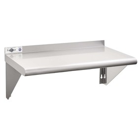 Stainless Steel Shelf 12 x 24 inches, 250lb, Wall Mount Floating Shelving for Restaurant, Kitchen, Home and Hotel W119241298