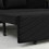 MH 54" Modern Convertible Sofa Bed with 2 Detachable Arm Pockets, Velvet Loveseat Sofa with Pull Out Bed, 2 Pillows and Living Room Adjustable Backrest, Grid Design Armrests, Black W119353519