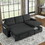 W1193S00035 Black+Fabric+Primary Living Space+Eucalyptus+Polyester