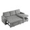 MH 78.5" Sleeper Sofa Bed Reversible Sectional Couch with Storage Chaise and Side storage bag for Small Space Living Room Furniture Set W1193S00036