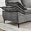 MH" 88.5 Modern Sailboat Sofa Dutch Velvet 3-Seater Sofa with Two Pillows for Small Spaces in Living Rooms, Apartments W1193S00056