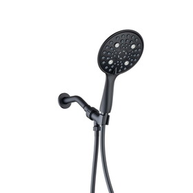 Cobbe 8 Functions Shower Head with handheld High Pressure Shower Head Set with 71 inch Hose Bracket Teflon Tape Rubber Washers,Matte Black W1194102417