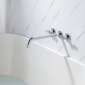 Double Handle Wall Mounted Roman Tub Faucet W1194135480