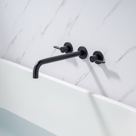 Double Handle Wall Mounted Roman Tub Faucet W1194135481