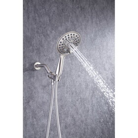 Linden 17 Series Dual-Function Shower Faucet, Shower Trim Kit with 4-Spray In2ition 2-in-1 Dual Hand Held Shower Head with Hose, Stainless T17293-SS-I (Valve Not Included) W1194140500