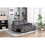 77 inch Reversible Sectional Storage Sleeper Sofa Bed, L-Shape 2 Seat Sectional Chaise with Storage, Skin-Feeling Velvet Fabric,Dark Grey Color for Living Room Furniture W120343143