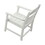Patio Dining Chair with Armset Set of 2, Pure White with Imitation Wood Grain Wexture,HIPS Material W1209107723