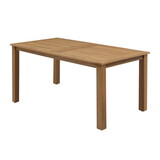 70.86inch Dining Table,HIPS Patio Rectangular Dining Table for 4-6 Persons, Teak