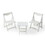 HIPS Foldable Small Table and Chair Set with 2 Chairs and Rectangular Table White W1209107731