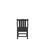 HDPE Dining Chair, Gray, with Cushion, No Armrest, Set of 2 W120941911