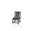 HDPE Dining Chair, Gray, with Cushion, No Armrest, Set of 2 W120941911