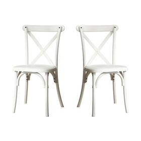 2-Pack Resin X-Back Chair, Lime Wash