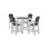 HDPE Bar Table Set, 5 Pieces(4 Bar Chair+ 1 Bar Table), White + Gray W1209S00016