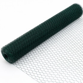 Large Size Galvanized Hexagonal Floral Green Chicken Wire, Outdoor Anti-Rust Chicken Wire Poultry Netting for Garden, Large Chicken Coop Wire Fencing W1212104501
