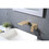 Wall Mount Waterfall Bathtub Faucet with Easy Single Handle Control, Durable Brushed Gold Finish, Modern Design W121749826