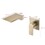 Wall Mount Waterfall Bathtub Faucet with Easy Single Handle Control, Durable Brushed Gold Finish, Modern Design W121749826