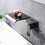 Wall Mount Bathtub Faucet Matte Black Single Handle Modern Bathroom Sink Faucet with Rough in Valve High Flow Filler Waterfall Tub Spout W121750477