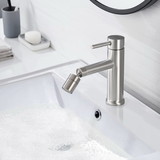 Brushed Nickle Bathroom Faucet for 2 Mode Faucet for Bathroom Sink with 360° Rotating Aerator