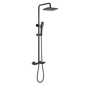 Constant Temperature wall Mounted Shower Combo Set with Shower Head and Hand Shower W121784331