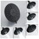 Round Shower System Wall Mounted Rain Mixer Combo Set Matte Black W121784510