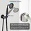 Single-Handle 4-Spray Patterns Bathroom Rain Shower Faucet with Body Jet Handshower in Matte Black (Valve Included) W1219133592