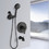 Classic High Pressure Single Handle 7 Function Rain Shower Head with Handheld Shower with Tup Spout W121946591