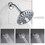 Single Handle 6-functions Shower Head Set with Tub Spout (Valve Included) W121949142